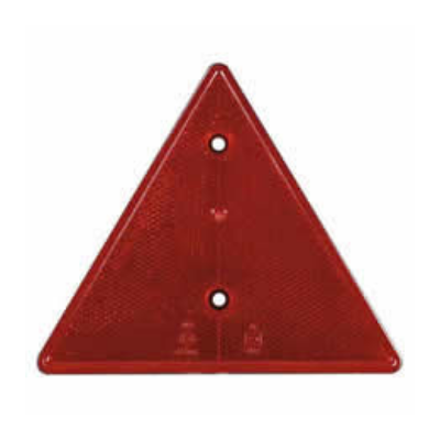 Durite 0-229-00 138mm Red Reflector Triangle with 2 Hole Fixing PN: 0-229-00